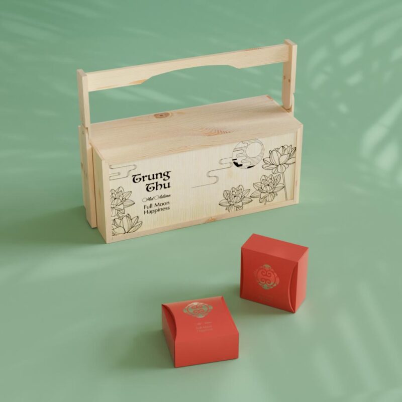 Hộp quà trung thu 6 bánh 2 tầng